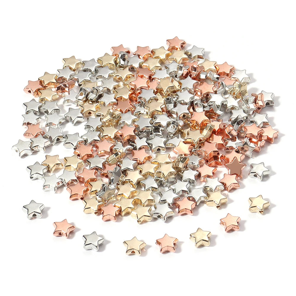 CCB Star Spacer Beads 6/10/12mm – 50-100pcs DIY Jewelry Jewelry Spacer Beads PLUSH
