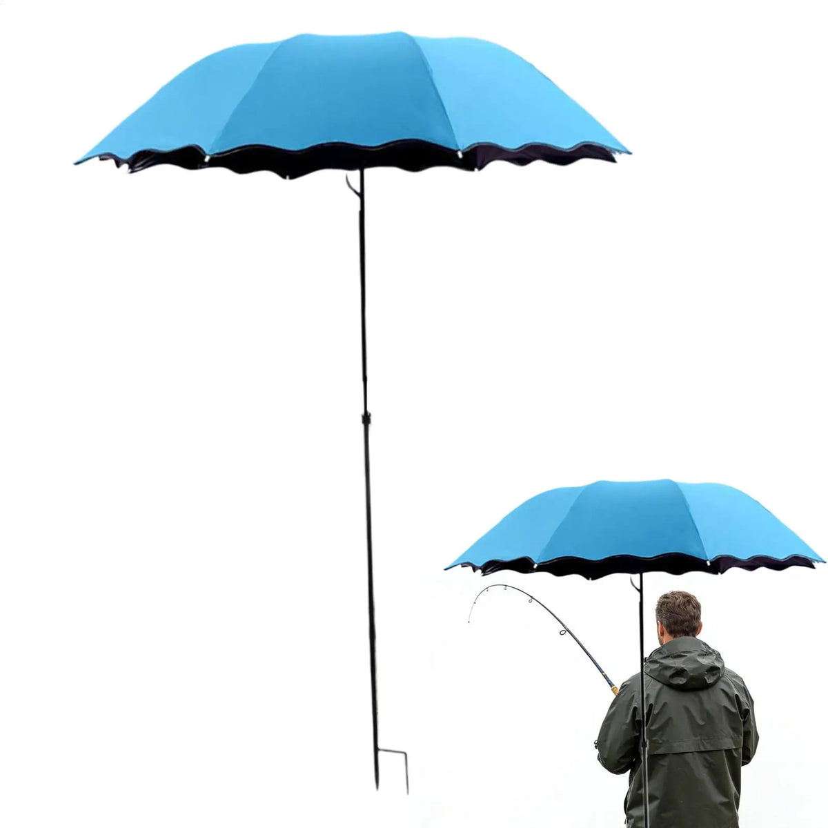 Plant Shade Umbrella with Metal Stake – UV & Rain Guard Garden Shade Umbrella PLUSH
