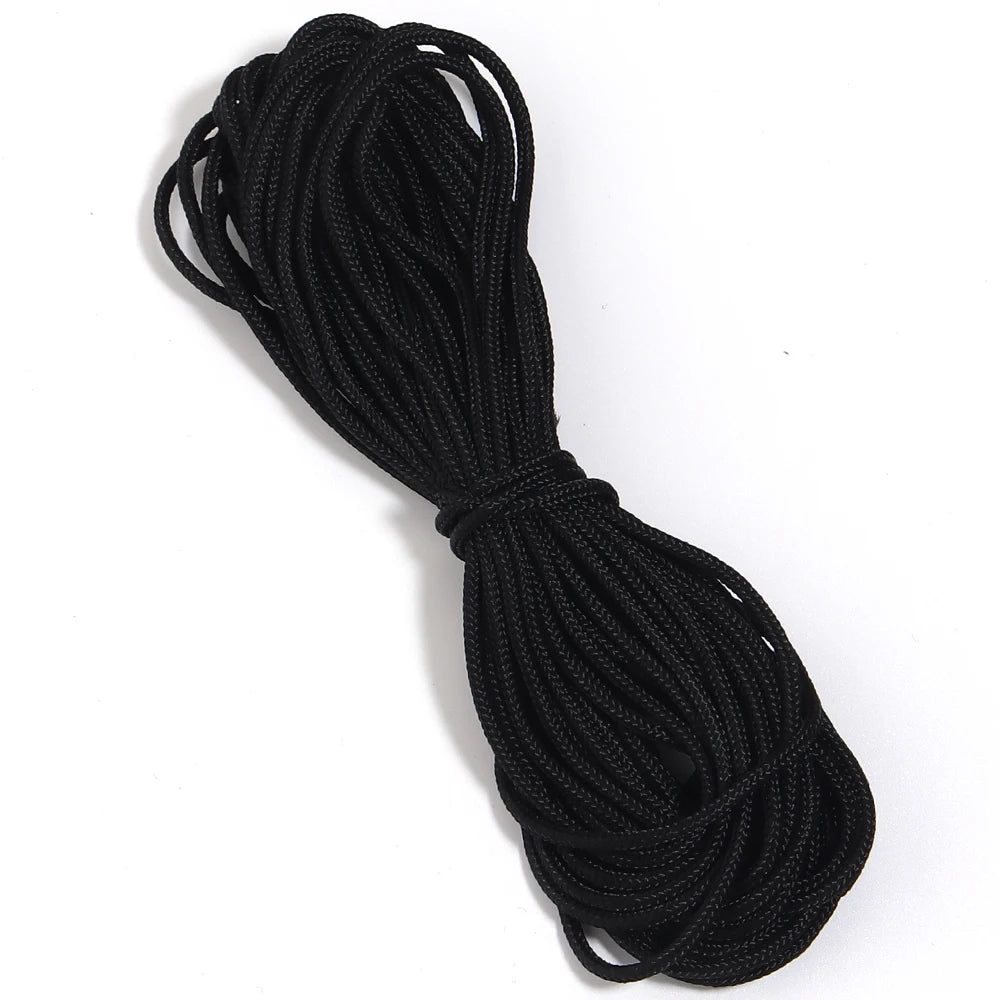 10 Yards 2mm Polyester Braided Rope – DIY Drawstring Cord Braided Craft Cord PLUSH black