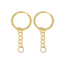 28mm Metal Split Key Rings with Chain – DIY Jewelry 5-20pcs Jewelry Making Findings PLUSH Gold 20pcs