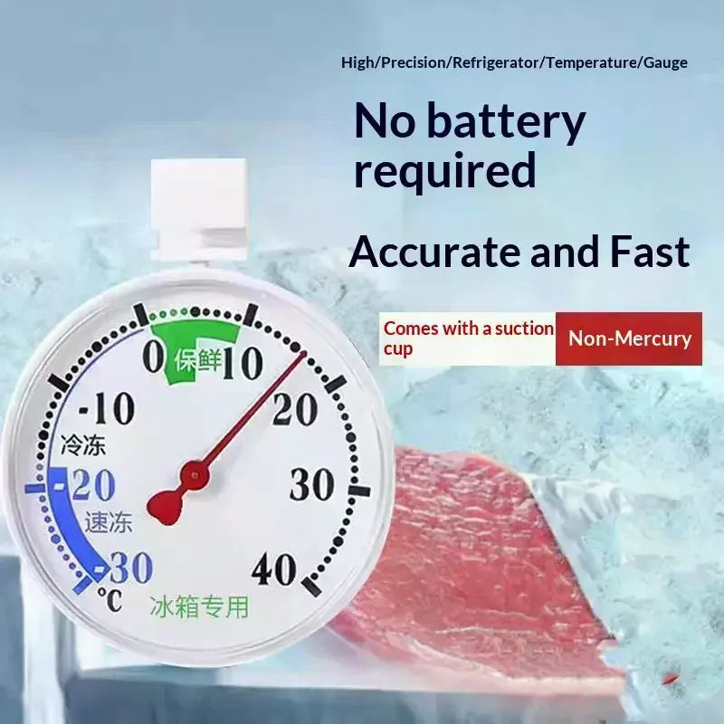 Fridge & Freezer Thermometer – Waterproof, Mercury-Free, ±1°C Refrigerator Thermometer PLUSH