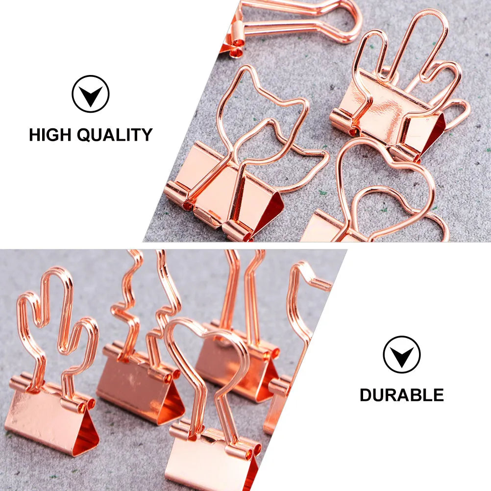 10pcs Stainless Steel Binder Clips – Strong Grip Metal Clamps Binder Clips PLUSH