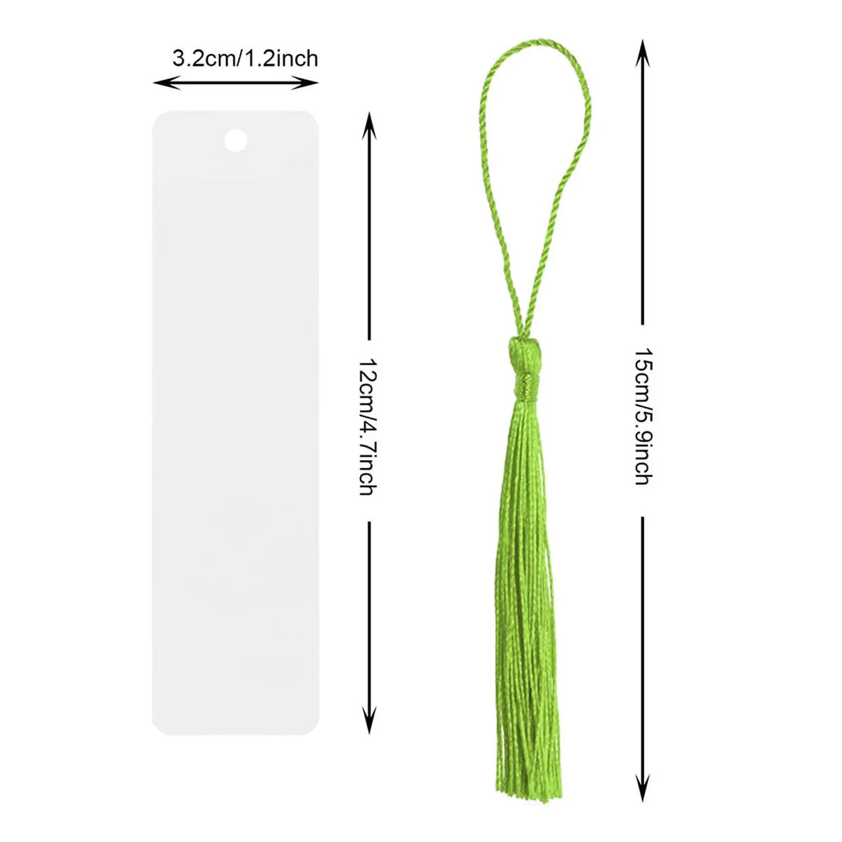 30 Sets Clear Acrylic Bookmarks with Tassels – DIY Blank Markers Acrylic Bookmarks PLUSH