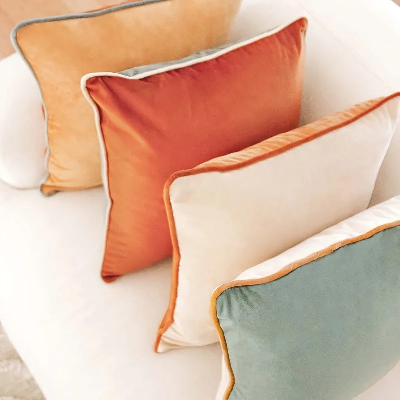 45x45cm Soft Velvet Throw Pillow Cover – Double Sided Design Throw Pillow Cover PLUSH