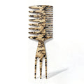 3-in-1 Fishbone Comb – Men's Pompadour & Texturizing Comb Hair Styling Comb PLUSH yellow