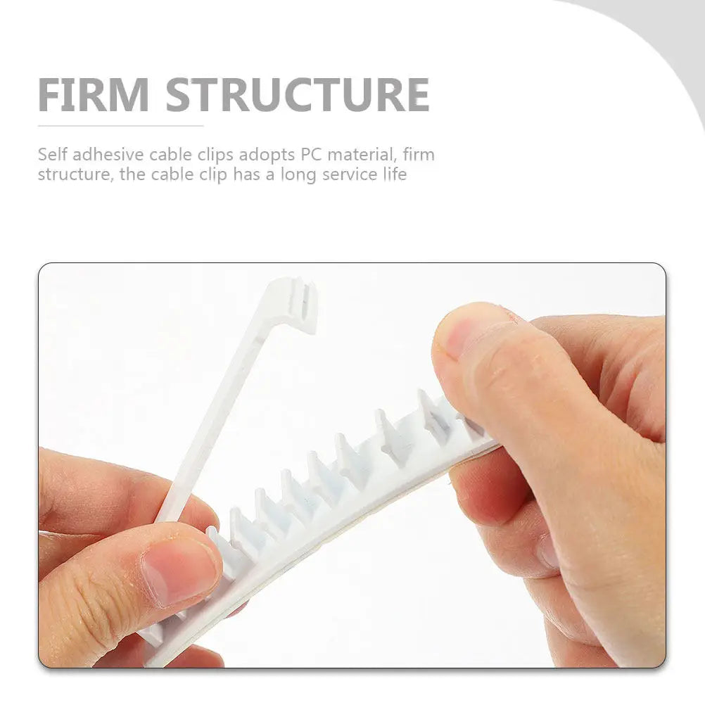 Foxnovo 3pc Adhesive 10-Slot Cable Organizer Cord Clips Cable Organizer Clips PLUSH