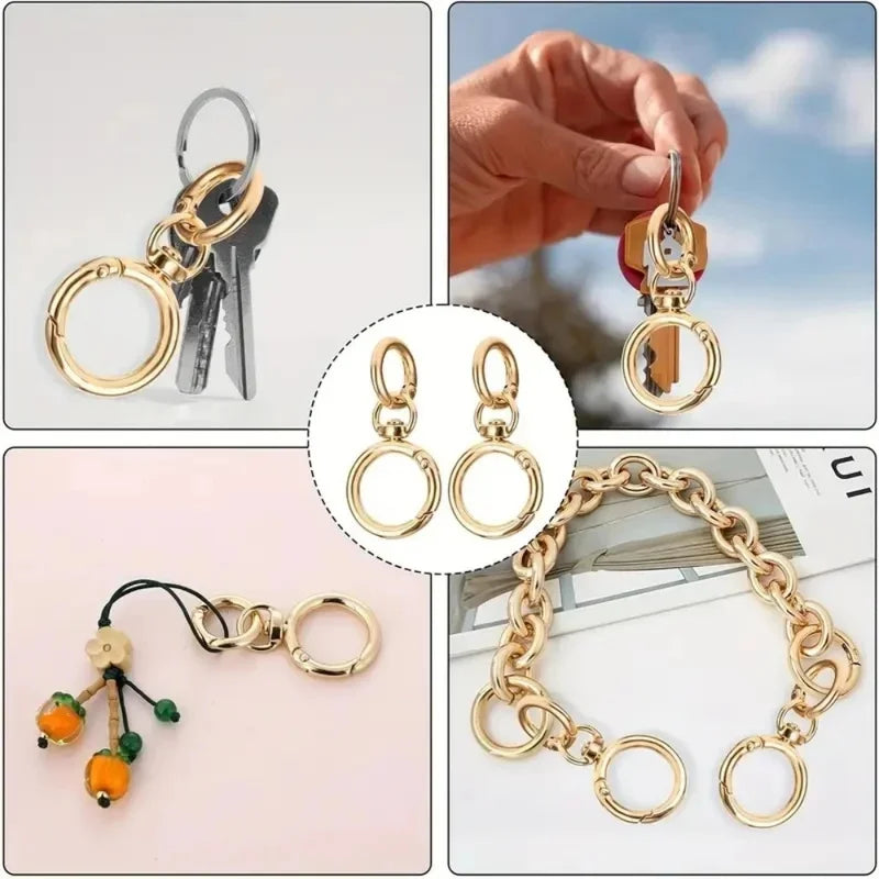 Metal Carabiner Snap Hooks & O-Ring Swivel Clasps – 2 Sets Jewelry Clasps & Hooks PLUSH