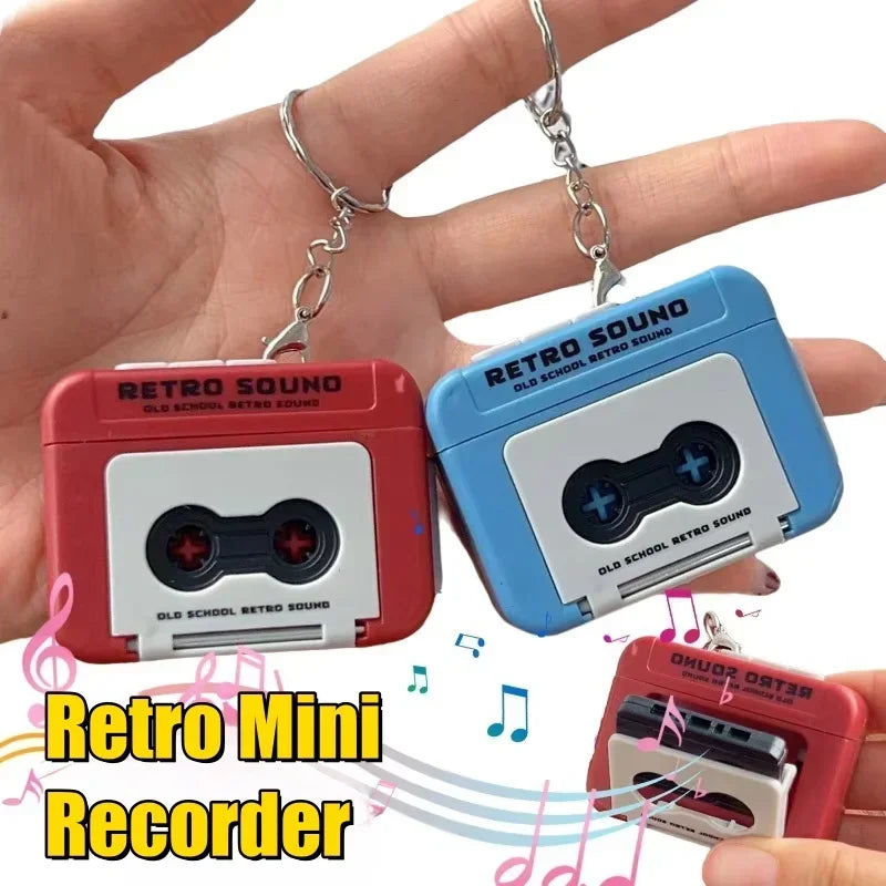 Mini Retro Cassette Recorder Keychain – Voice Recording Gift Novelty Keychain PLUSH