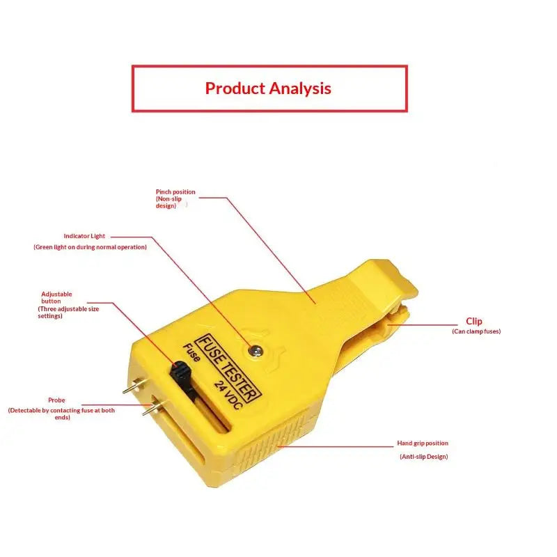 Automotive Fuse Tester & Blade Puller DC 12/24V Car Tool Automotive Fuse Tester PLUSH
