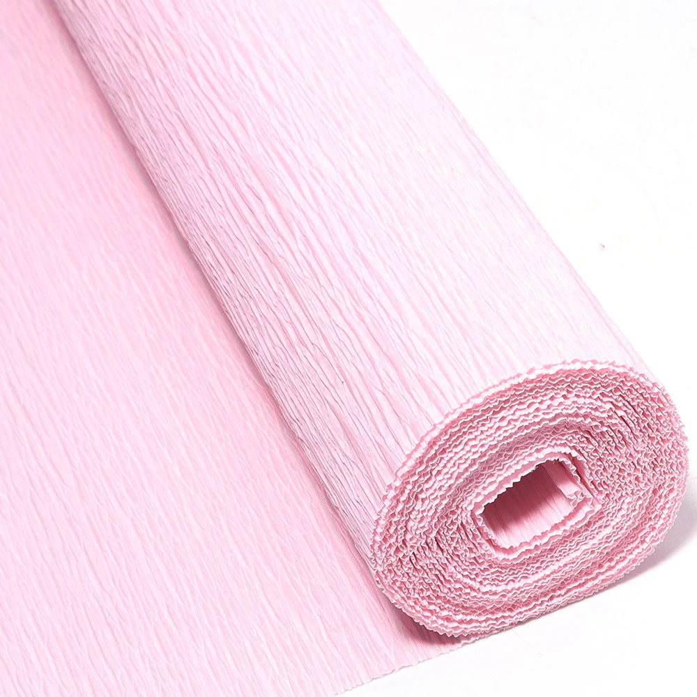 Colored Crepe Paper Roll 50x25cm – DIY Party & Wedding Decor Crepe Paper Roll PLUSH light pink