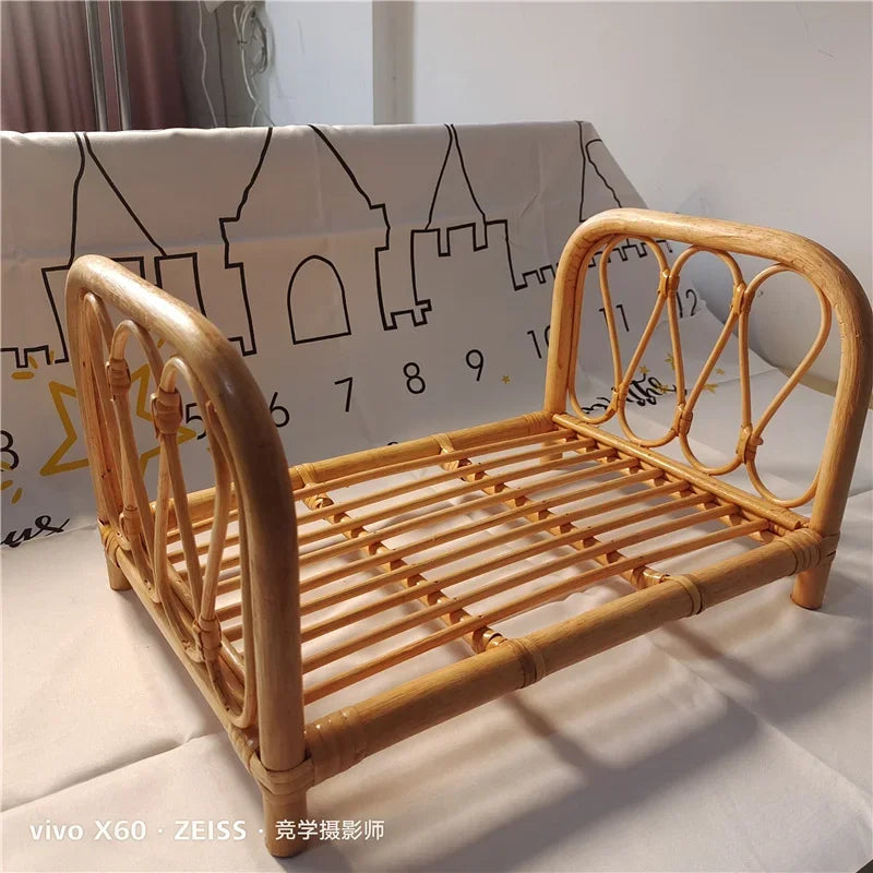 Handmade Vintage Bamboo Chair Newborn Photography Prop Newborn Photo Prop PLUSH 7