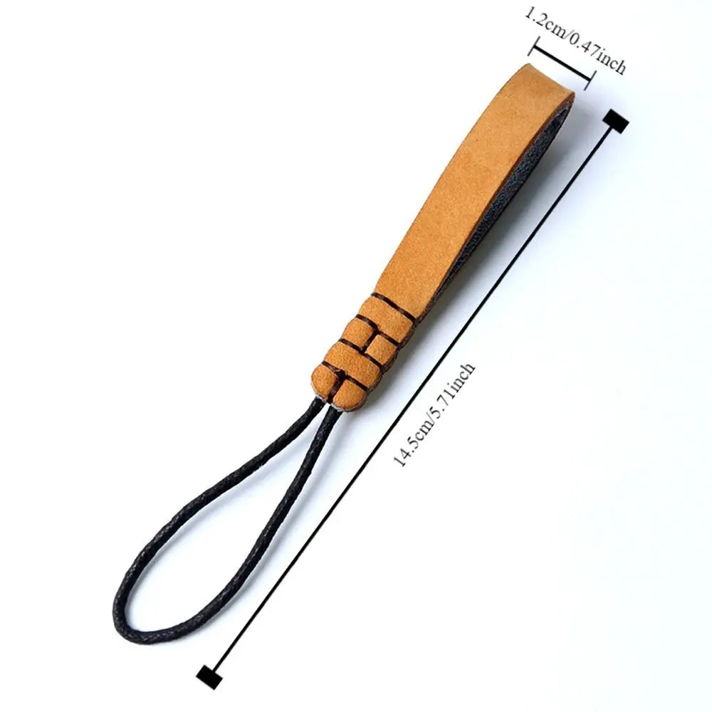 Retro Cowhide Leather Keychain | Vintage Car Key Ring Holder Leather Keychain PLUSH