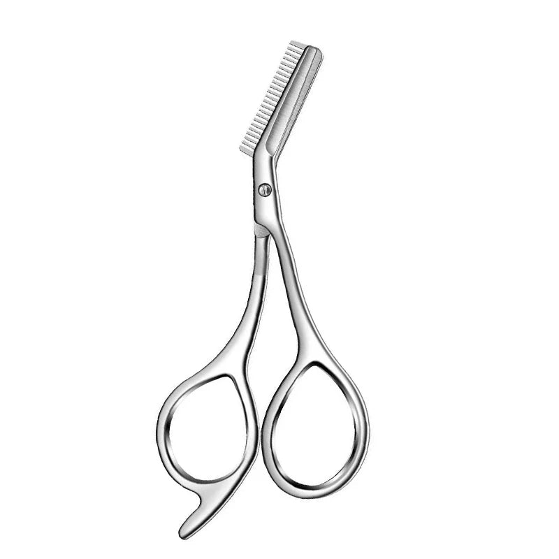Stainless Steel Eyebrow Scissors with Comb | Grooming Tool Eyebrow Grooming Scissors PLUSH Eyebrow Scissors