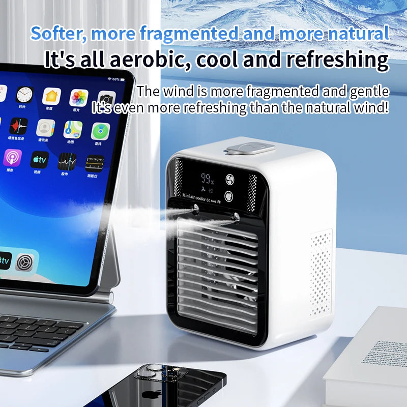 Portable Mini Air Cooler – Nano Mist LCD USB Rechargeable Portable Air Cooler PLUSH