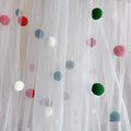3D Pom-Pom Tulle Tablecloth – Handmade Party Table Runner Party Table Runner PLUSH Style D