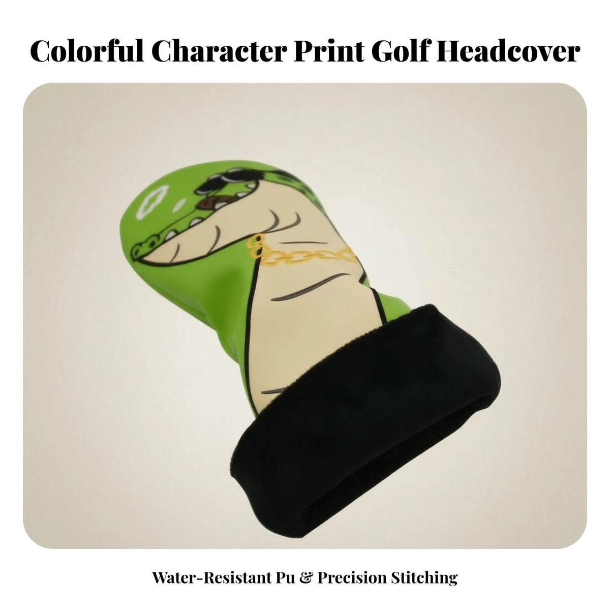 Golf Club Headcover Crocodile Design – Elastic Waterproof PU Golf Club Headcover PLUSH
