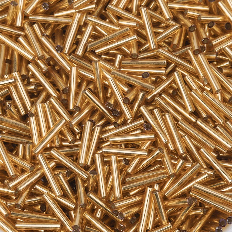 Silver Filled Glass Tube Seed Beads 10–50g | DIY Jewelry Glass Seed Beads PLUSH Gold 10g ab 140pcs
