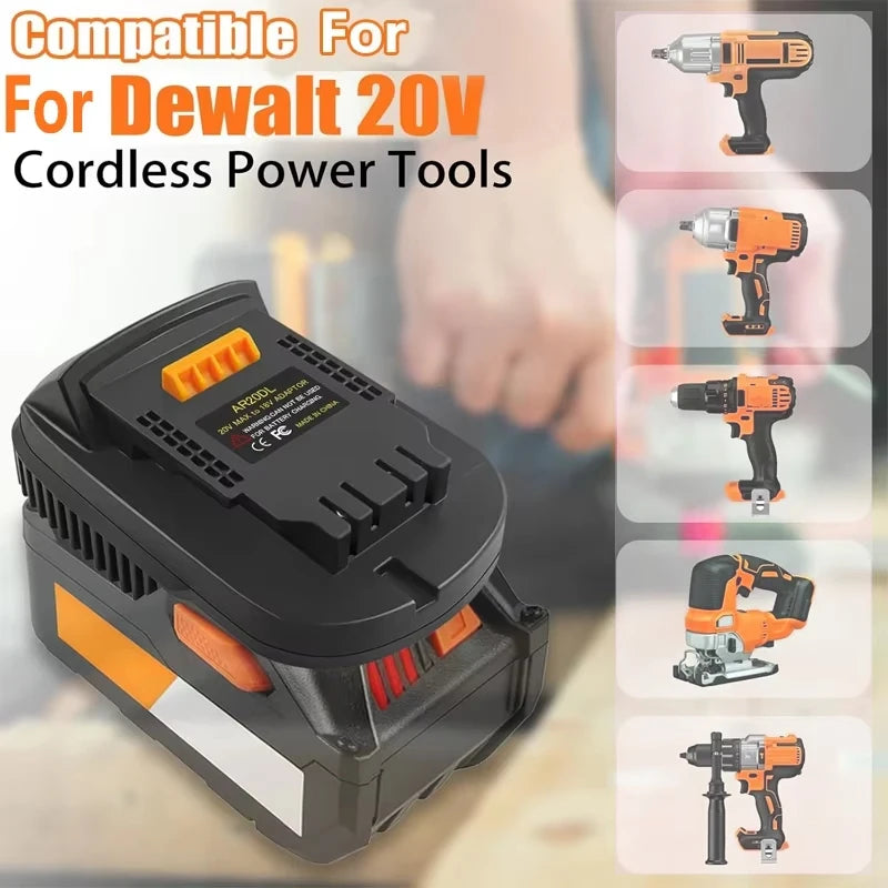 ZWINCKY Battery Adapter RIDGID AEG 18V to DeWalt 20V Tools Battery Adapter PLUSH