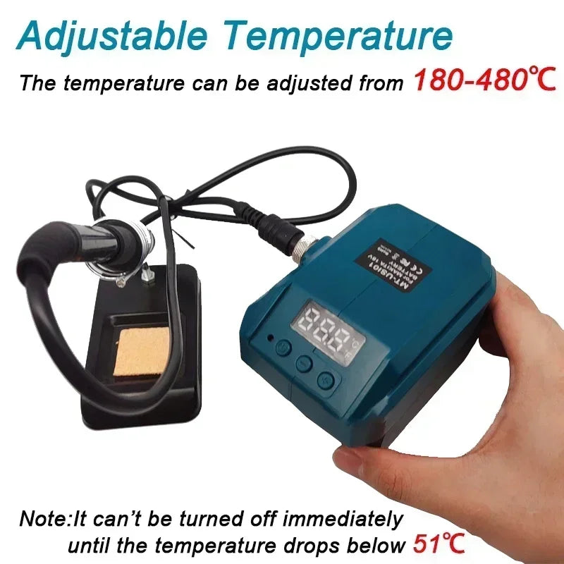 60W Cordless Soldering Iron for Makita 18V Battery – LCD Display Cordless Soldering Iron PLUSH