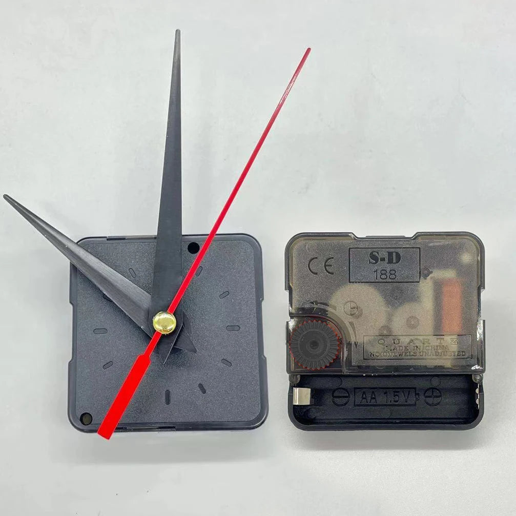 Silent Quartz Clock Movement DIY Kit with Hands – Long Shaft Clock Movement Kit PLUSH A