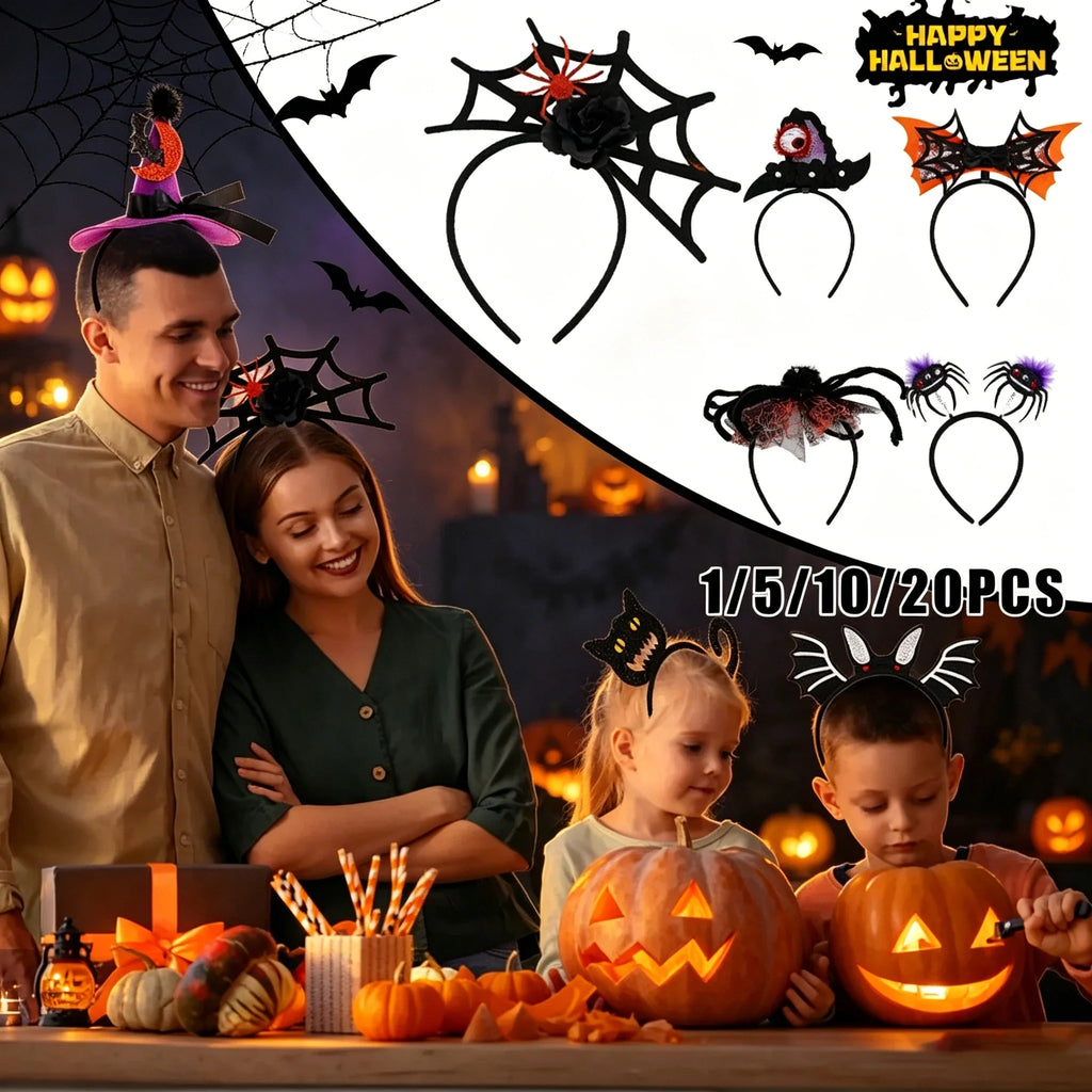 Gothic Halloween Spiderweb Headband – Costume Hair Hoop Costume Headband PLUSH