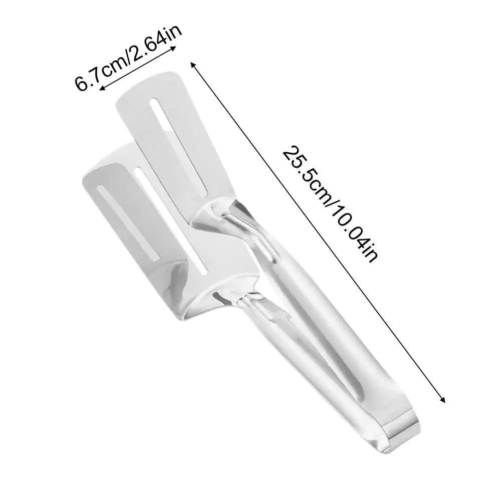 Stainless Steel Grill Clamp BBQ Tongs – 2-in-1 Spatula BBQ Grill Tongs PLUSH 30cm M