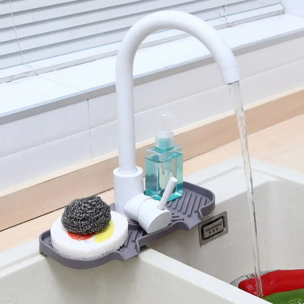 Silicone Self-Draining Soap Dish & Sponge Tray Organizer Soap Dish Organizer PLUSH