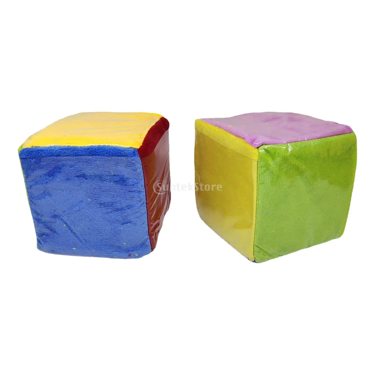 Foam Learning Dice with Clear Pockets – 2pc Soft Cube Set Educational Foam Dice PLUSH Type A