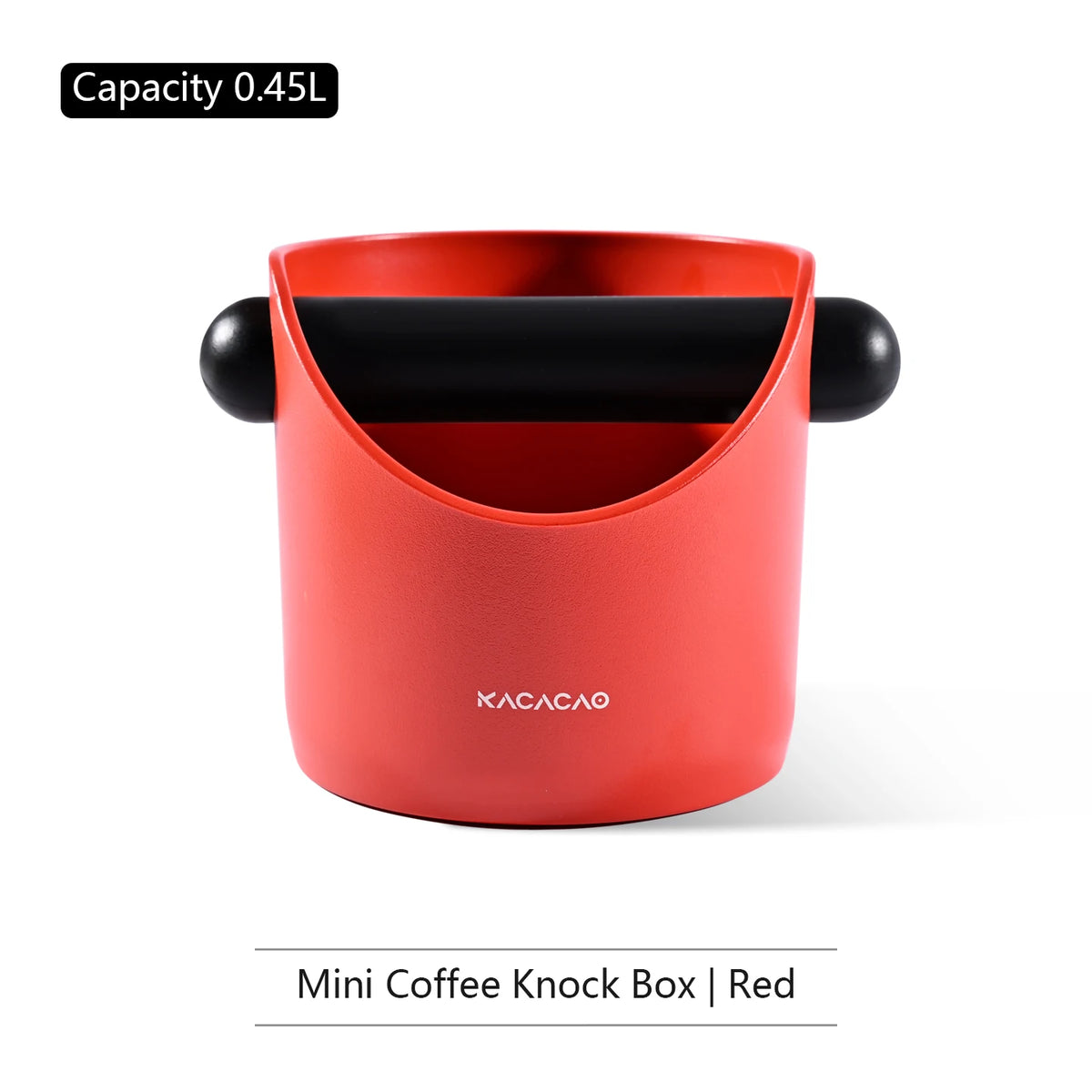 KACACAO Anti-Slip Coffee Knock Box – Espresso Grind Dump Bin Coffee Knock Box PLUSH Red
