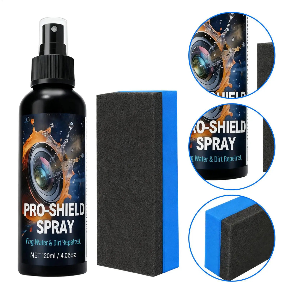 Screen & Lens Cleaner Spray Kit 120ml – Anti-Fog Formula Lens Cleaning Kit PLUSH