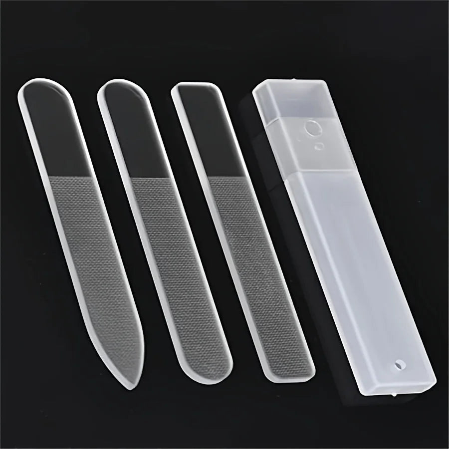 3-Piece Nano Glass Nail File Set – DIY Manicure Tools Nail File Set PLUSH