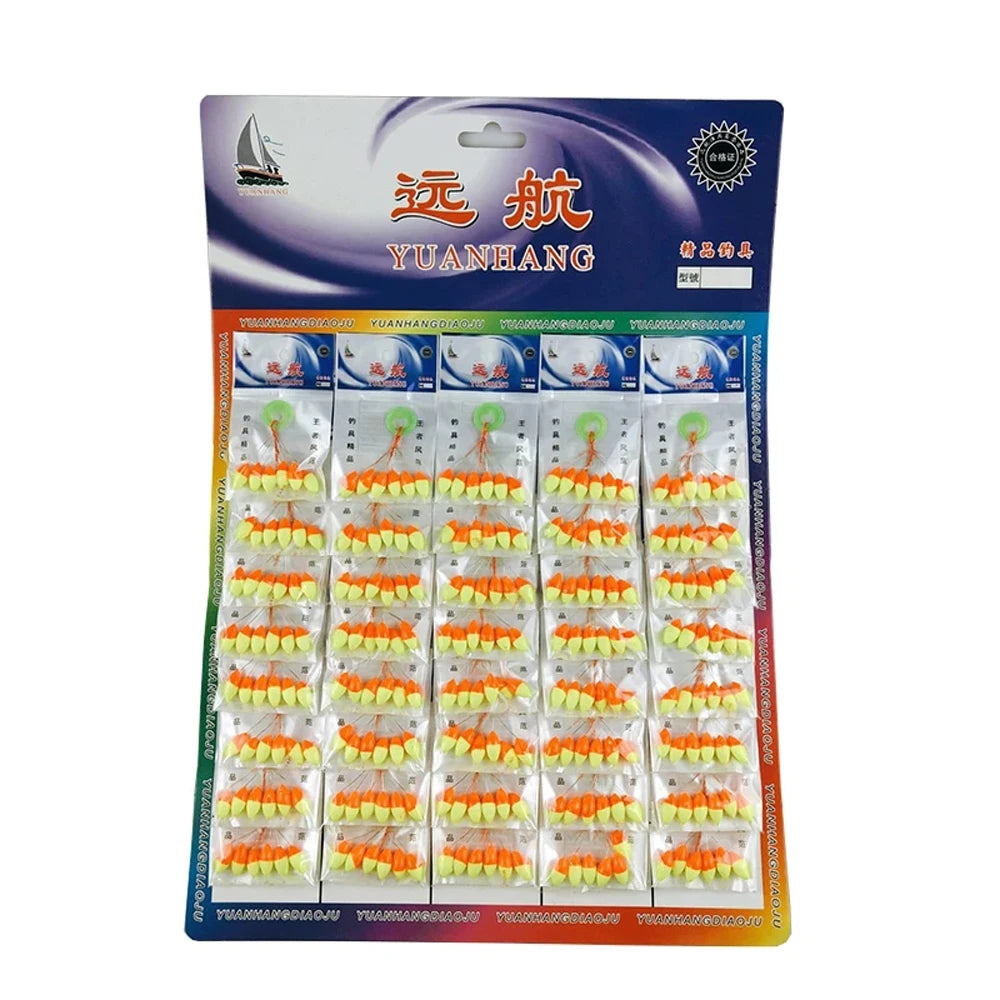 240pcs Seven-Star Oval Fishing Float Bobber Set – Mixed Colors Fishing Float Set PLUSH