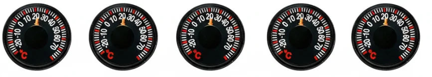 27mm Mini Thermometer for Home, Outdoor & Car – Pack of 1–10 Mini Dial Thermometer PLUSH 5PCS