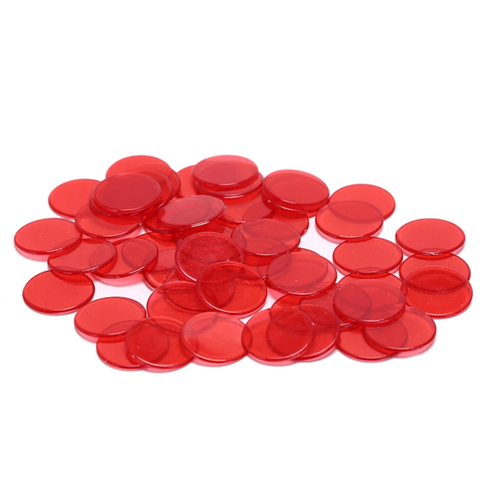 100pcs Transparent Disc Counters – Bingo Chips & Math Manipulatives Math Manipulatives PLUSH