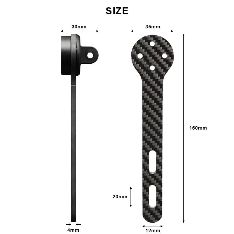 Carbon Fiber Road Bike GPS Computer Mount | Garmin Bryton GoPro Bike Computer Mount PLUSH