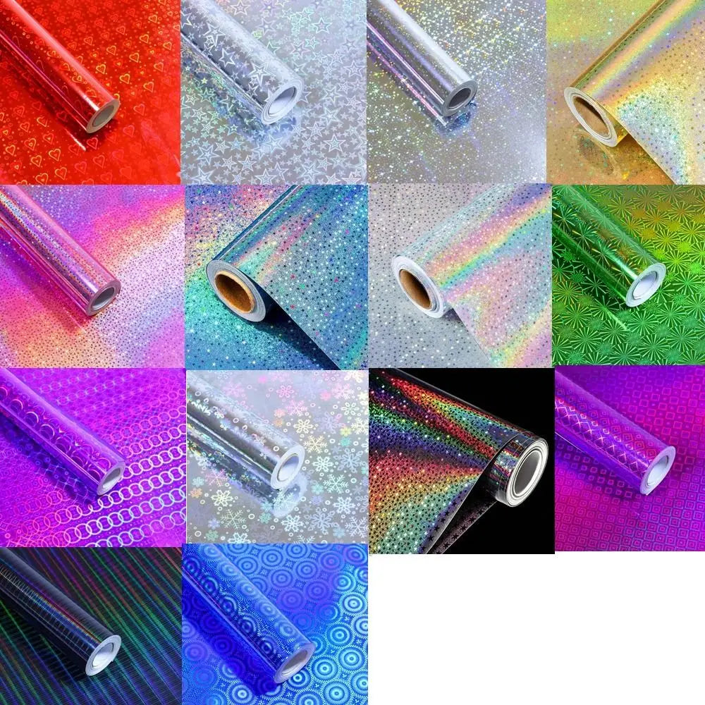 Gradient Laser Wrapping Paper Roll 43×300cm – Holographic Gift Wrapping Paper PLUSH