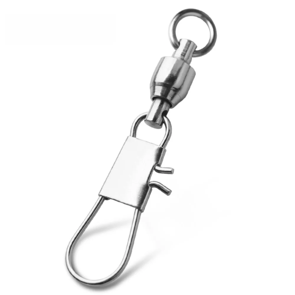 Stainless Steel Fishing Swivels Cross Lock Snap 20pcs Fishing Swivel Snap PLUSH 55mm