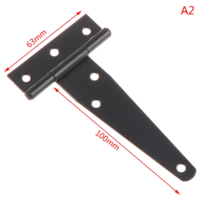 Black T-Shape Triangle Hinges – Cabinet, Gate & Shed Doors Door Hinge Hardware PLUSH A2