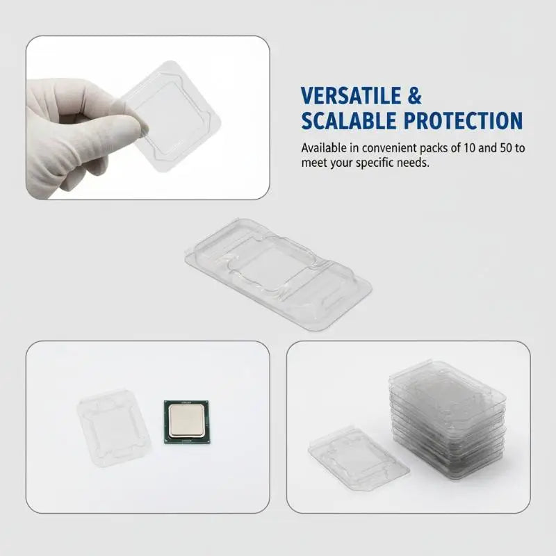 LGA1700 CPU Clamshell Tray Box Case Holder – 10 or 50 Pack CPU Storage Tray PLUSH