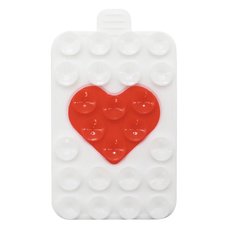 Heart Silicone Suction Cup Phone Holder – Wall & Desk Stand Phone Suction Stand PLUSH style 13