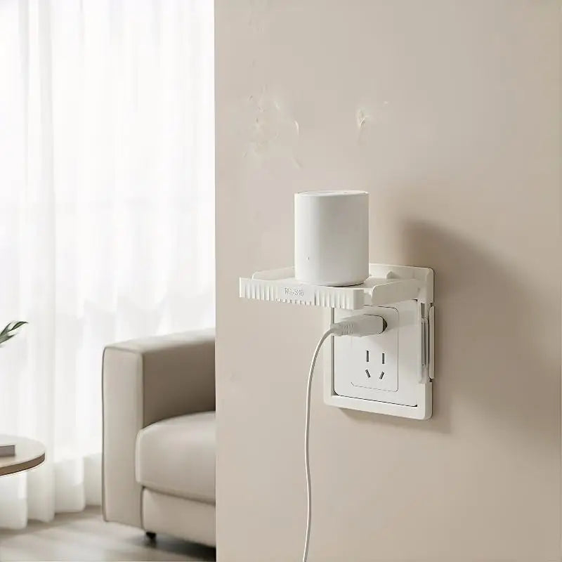 Punch-Free Outlet Shelf – Socket Storage Rack & Phone Holder Outlet Storage Shelf PLUSH