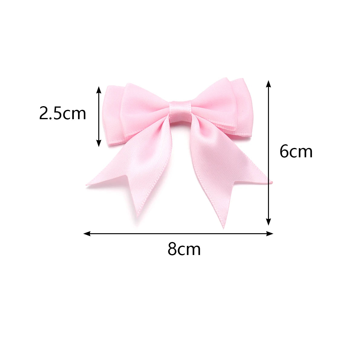 10pcs Satin Ribbon Bows – Colorful Double Layer DIY Bowknot Ribbon Bow Embellishment PLUSH