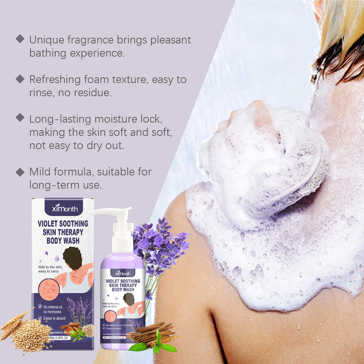 Violet Shower Gel – Nourishing Fragrant Body Wash 100ml Shower Gel PLUSH