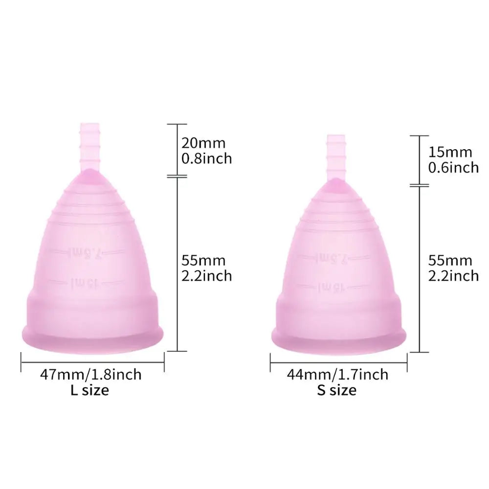 Medical Grade Silicone Menstrual Cup S & L | XceeFit Menstrual Cup PLUSH