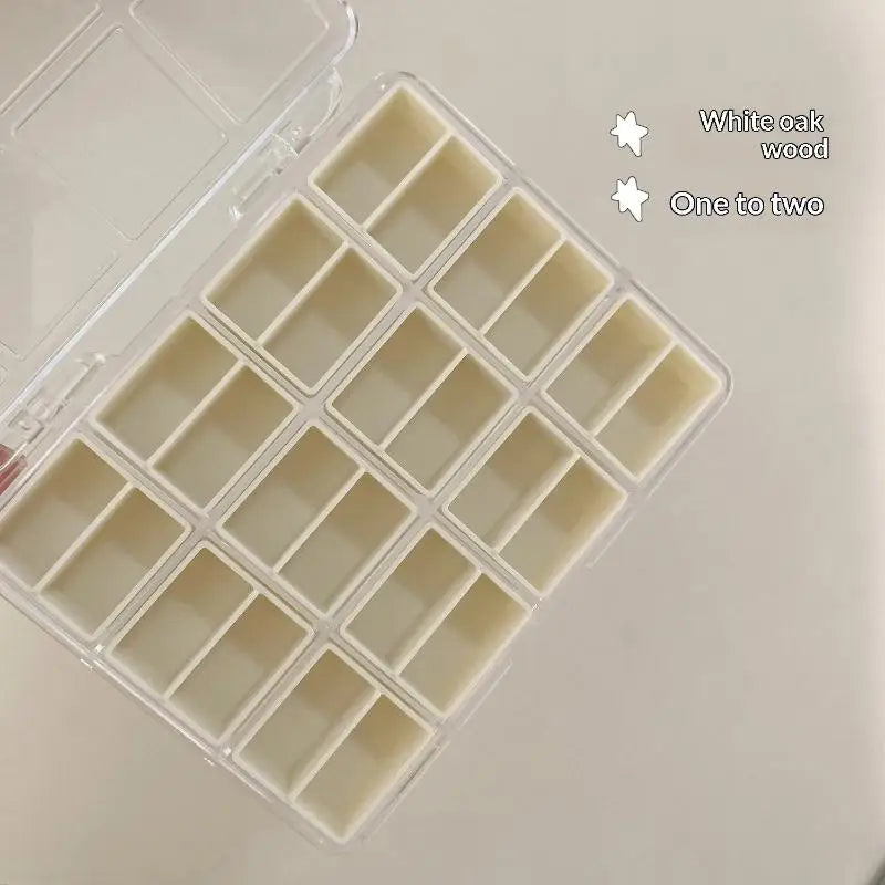 Nail Accessories Storage Box – 24/36/48 Grid Transparent Organizer Nail Accessories Organizer PLUSH 1 Beige