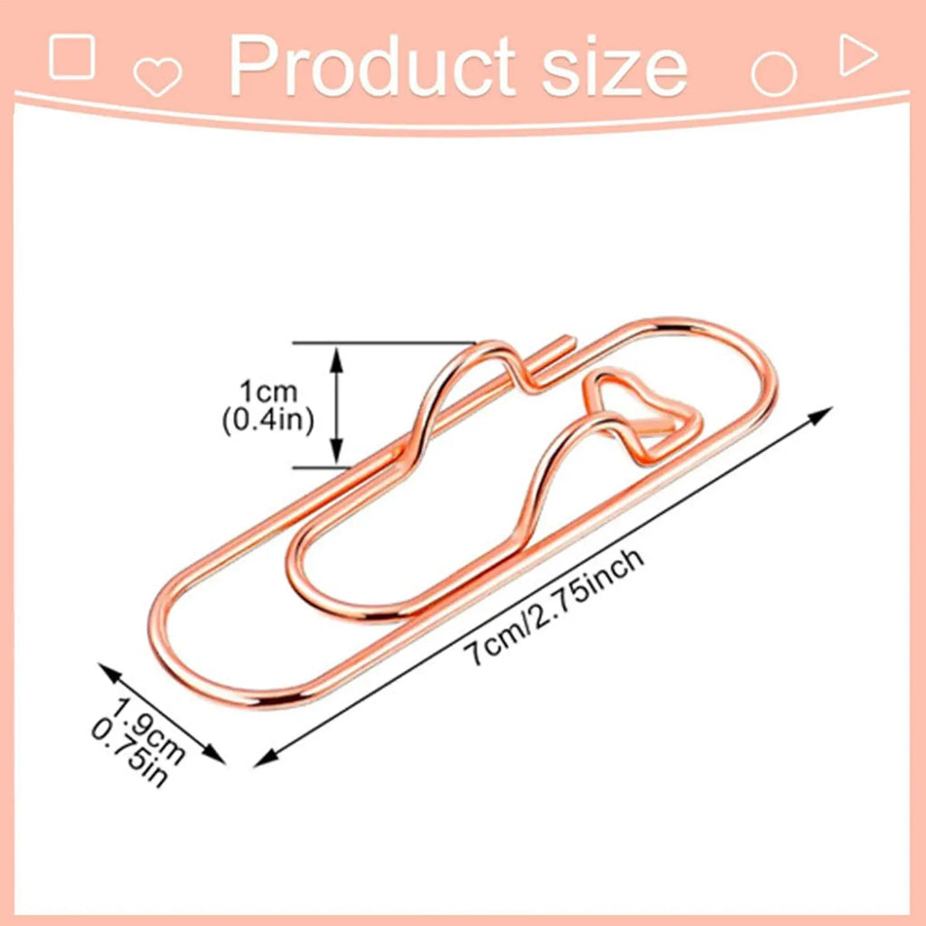 Metal Paper Clips 8pcs – Multicolor Pen & Memo Clip Set Metal Paper Clips PLUSH