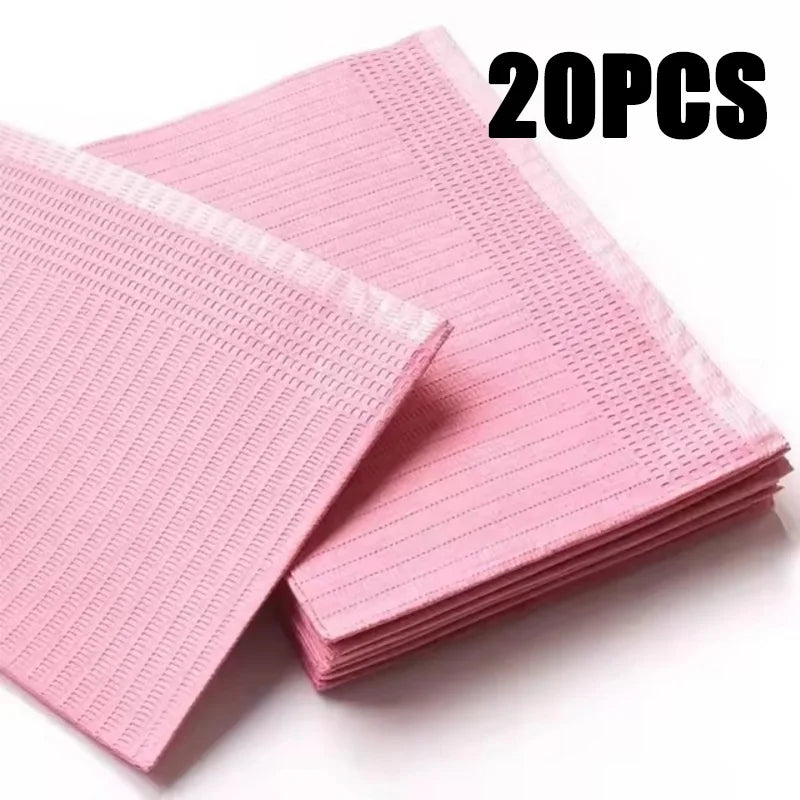 Disposable Waterproof Table Covers – Tattoo & Nail Mat 20–125pcs Disposable Table Cover PLUSH Pink-20PCS