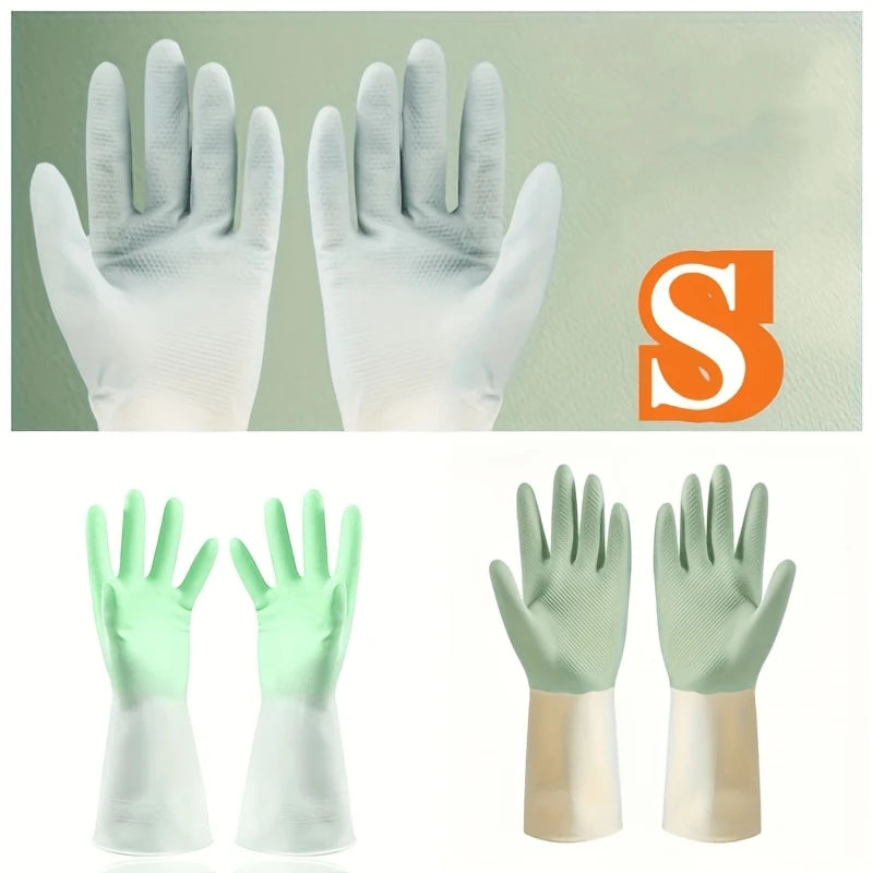 Non-Slip PVC Kitchen Cleaning Gloves – 1 Pair Kitchen Cleaning Gloves PLUSH