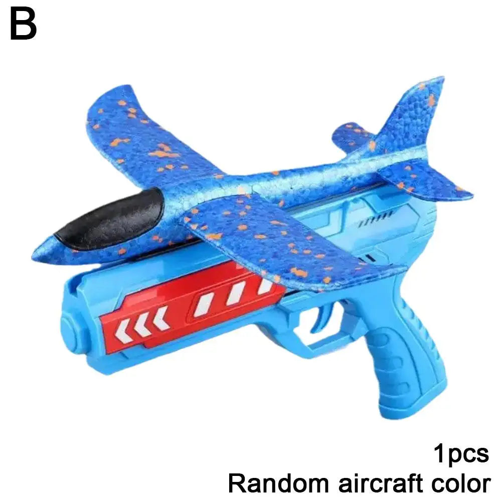 Kids Foam Airplane Launcher Toy – Outdoor Flying Catapult Airplane Launcher Toy PLUSH B