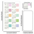 2026 Monthly Calendar Planner Stickers – Journal & Scrapbook Planner Sticker Labels PLUSH 2Pcs